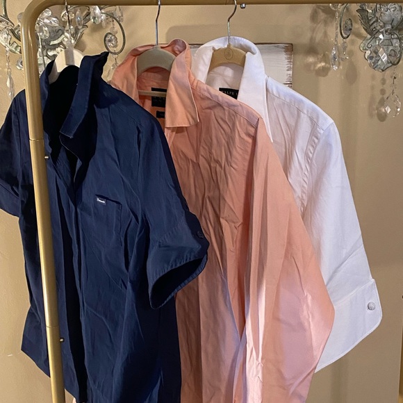 3 Ralph Lauren & Faconnable - Button Down - Wrinkled BUT CLEAN - LOT of 3 - Picture 4 of 13